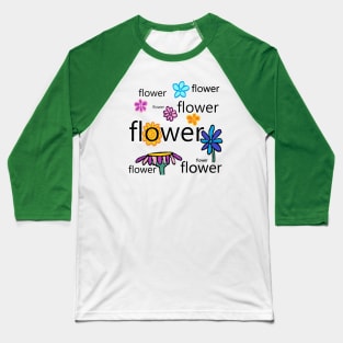 My garden full of flowers, vintage Flower patterns, oil painting Baseball T-Shirt